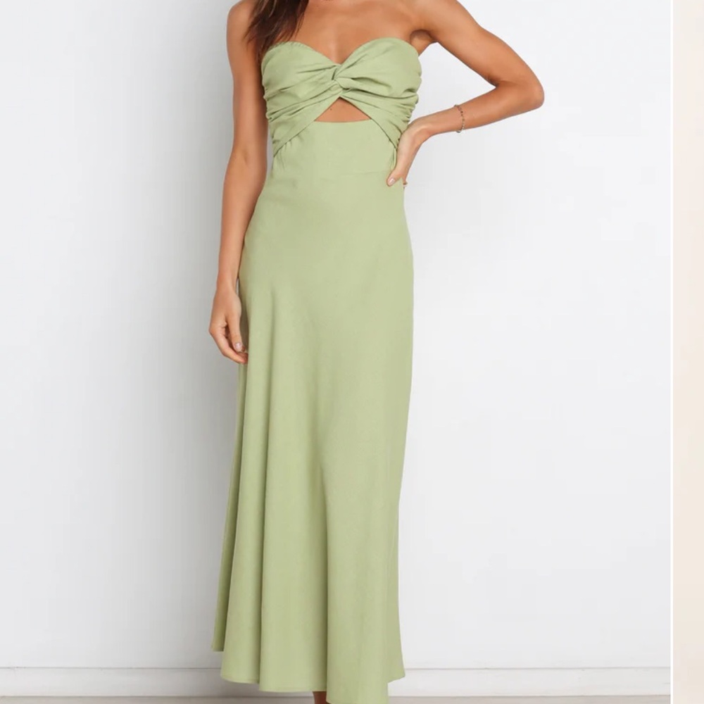 PETAL & PUP Rosetta Dress in “Olive,” Size 2